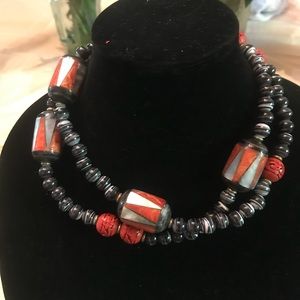 Beaded Moroccan style necklace.